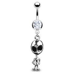 Piercing Nombril ET L'Alien Gem blanc